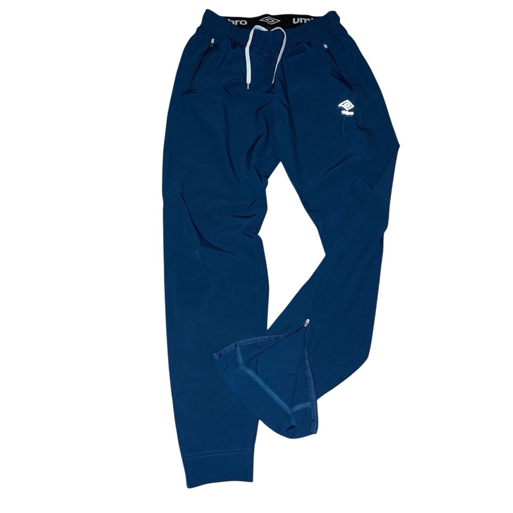 Umbro Pants Men's M Blue Sportswear Academia Training Running Travel Zip Ankle‎